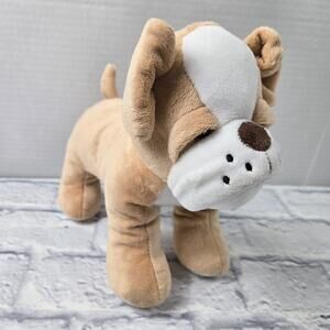 Fun Stuff Inc Bulldog Realistic Plush Tan White Stuffed Animal 10 inch